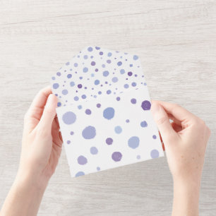 hand painted polka dots all in one invitation