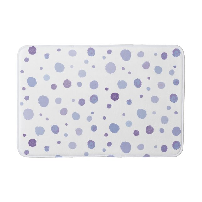 hand painted polka dots bath mat (Front)