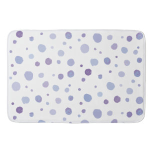 hand painted polka dots bath mat