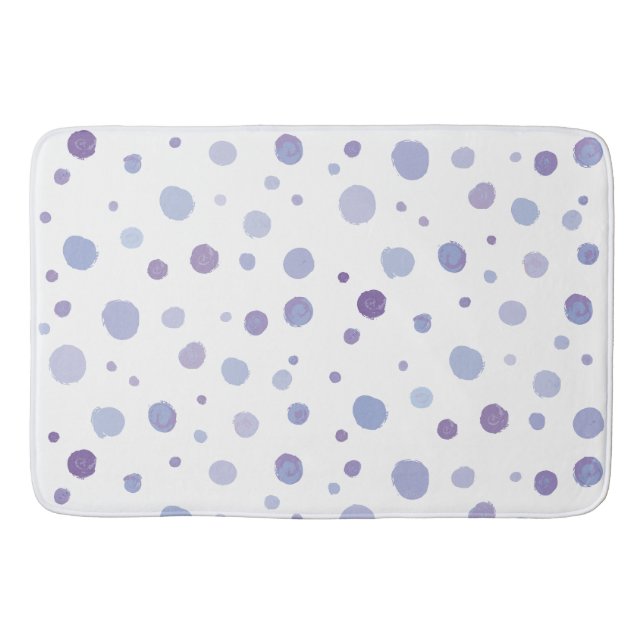 hand painted polka dots bath mat (Front)