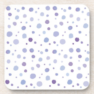hand painted polka dots coaster