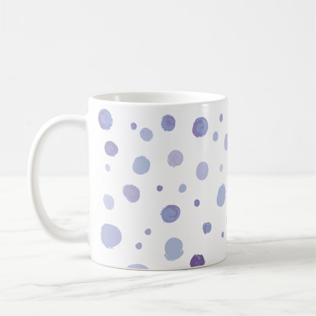 hand painted polka dots coffee mug (Left)