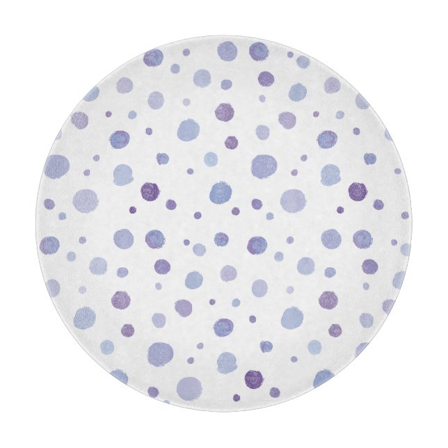 hand painted polka dots cutting board (Front)