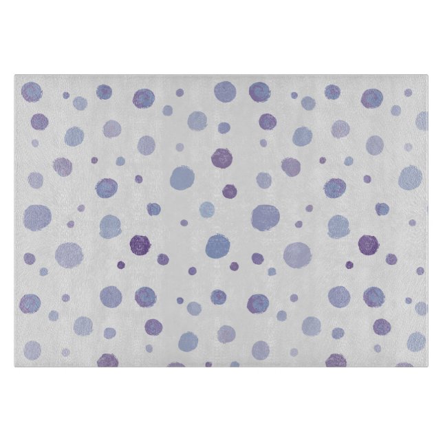 hand painted polka dots cutting board (Front)