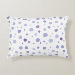 hand painted polka dots decorative cushion