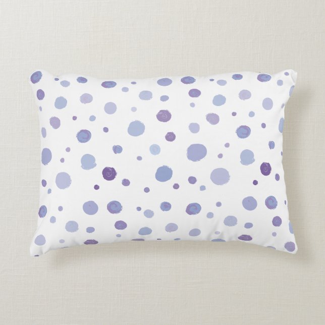 hand painted polka dots decorative cushion (Front)
