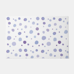 hand painted polka dots doormat