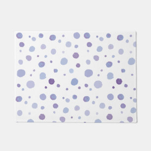 hand painted polka dots doormat