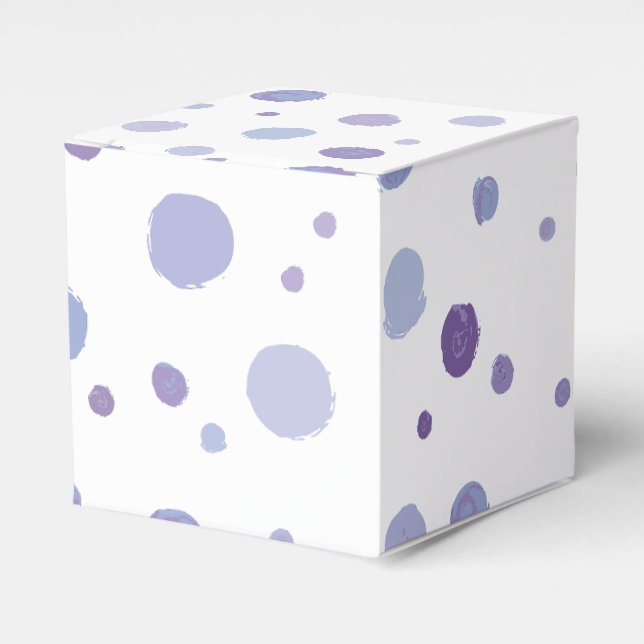 hand painted polka dots favour box (Front Side)
