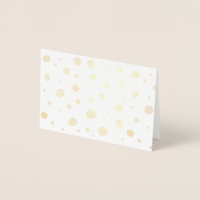 hand painted polka dots foil card (Front)
