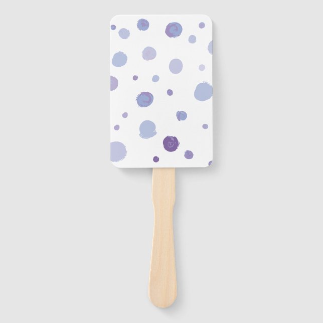 hand painted polka dots hand fan (Front)
