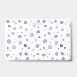 hand painted polka dots ID badge