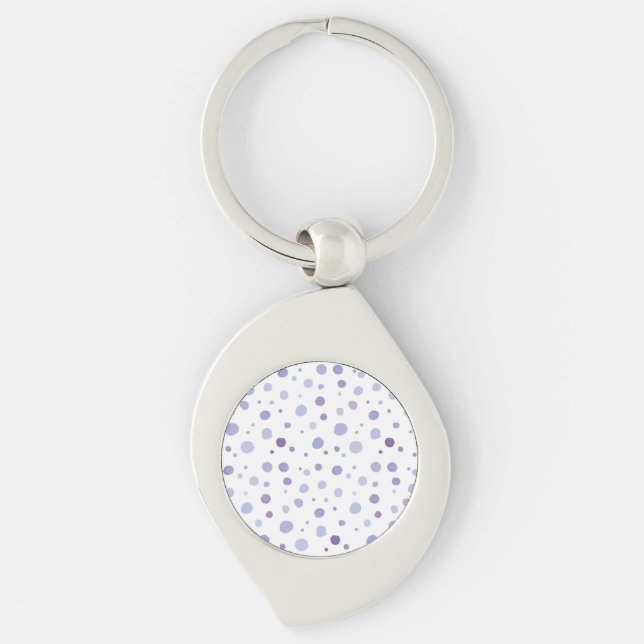 hand painted polka dots key ring (Front)