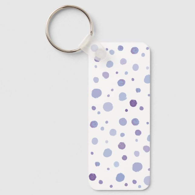 hand painted polka dots key ring (Front)