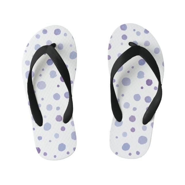hand painted polka dots kid's thongs (Footbed)