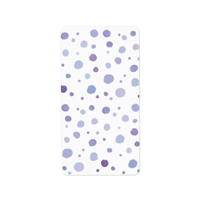 hand painted polka dots label (Front)