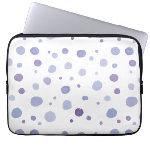 hand painted polka dots laptop sleeve