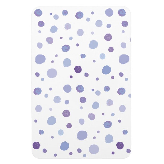 hand painted polka dots magnet (Vertical)