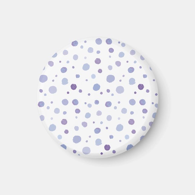 hand painted polka dots magnet (Front)