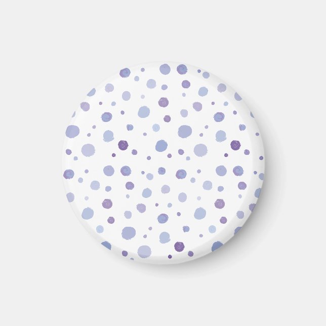 hand painted polka dots magnet (Front)