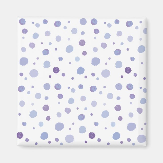 hand painted polka dots magnet (Front)