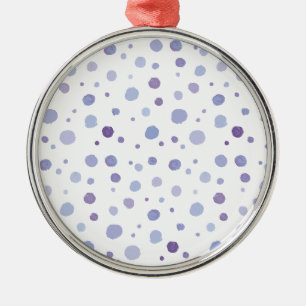 hand painted polka dots metal ornament