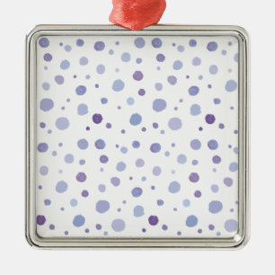 hand painted polka dots metal ornament