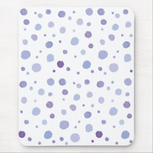 hand painted polka dots mouse pad