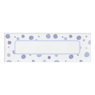 hand painted polka dots name tag