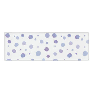 hand painted polka dots name tag