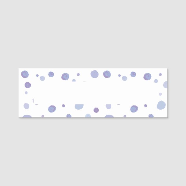 hand painted polka dots name tag (Front)