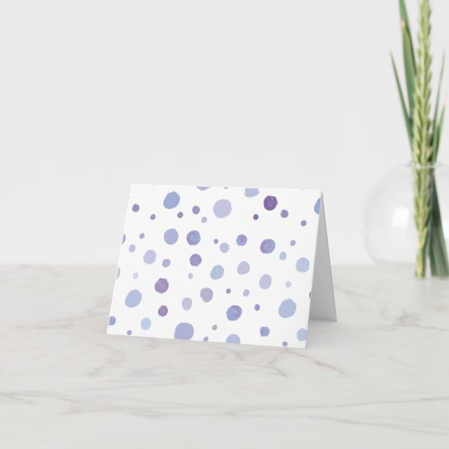 hand painted polka dots note card (Front)