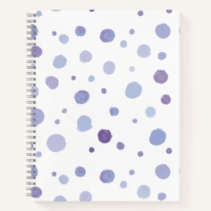 hand painted polka dots notebook