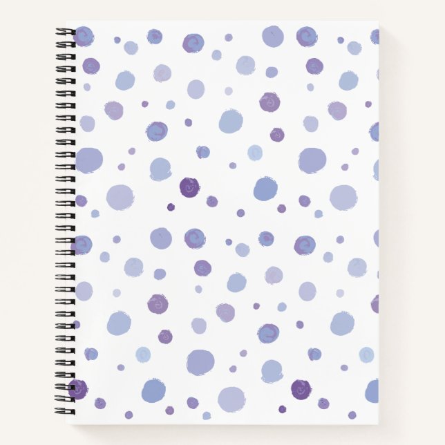 hand painted polka dots notebook (Front)