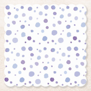 hand painted polka dots paper coaster