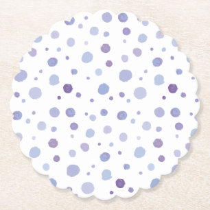 hand painted polka dots paper coaster