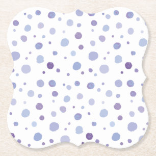 hand painted polka dots paper coaster