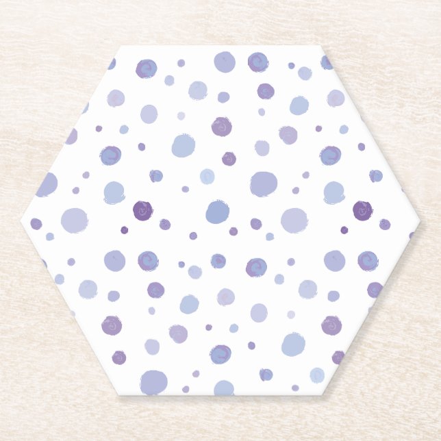 hand painted polka dots paper coaster (Front)