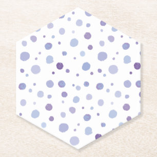 hand painted polka dots paper coaster