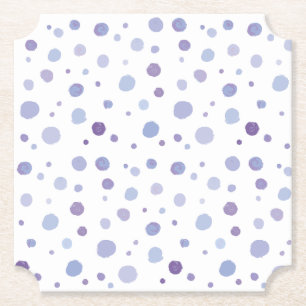 hand painted polka dots paper coaster