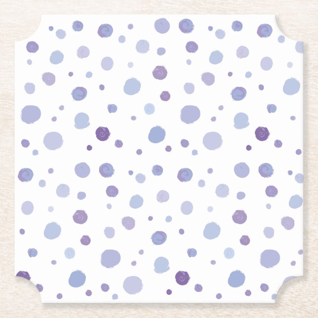 hand painted polka dots paper coaster (Front)
