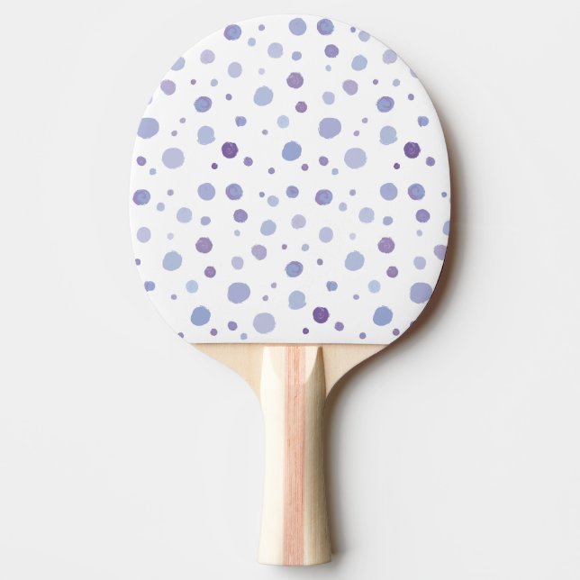 hand painted polka dots ping pong paddle (Front)