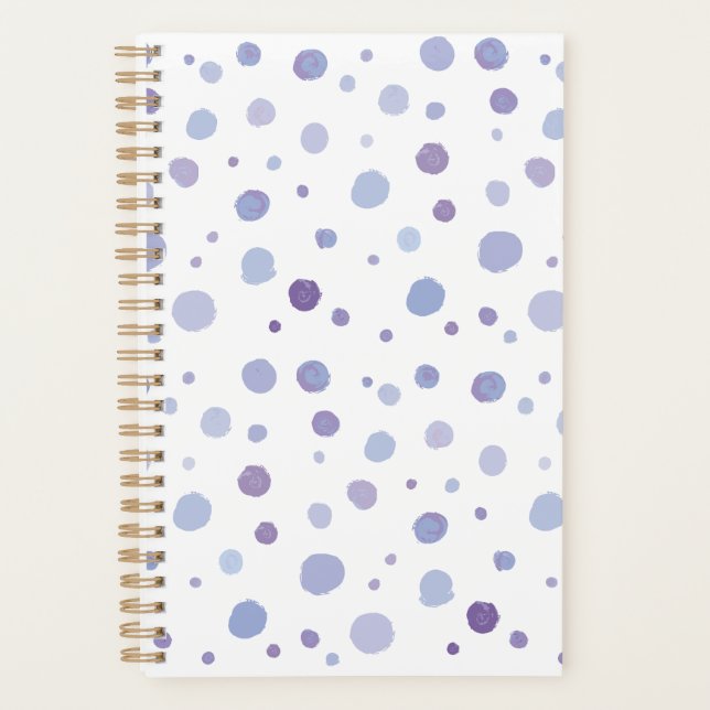hand painted polka dots planner (Front)