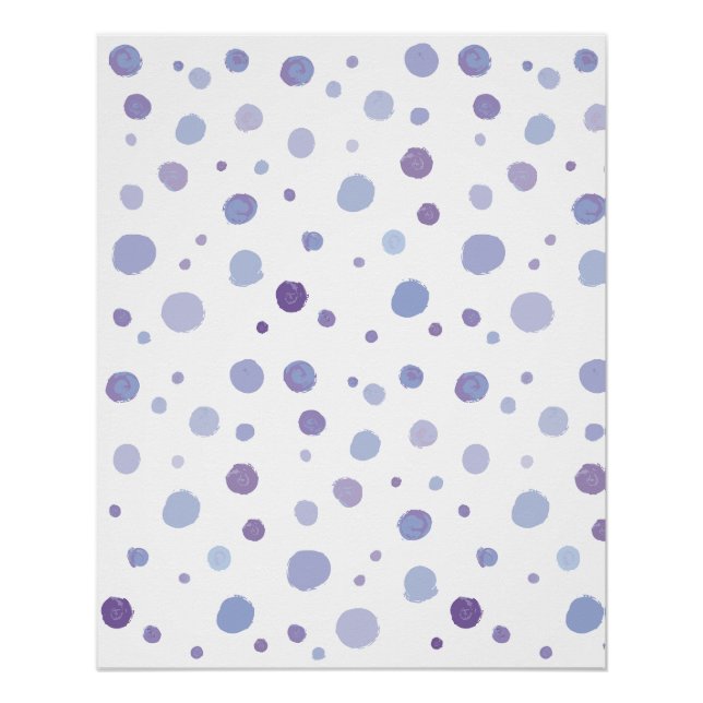 hand painted polka dots poster (Front)