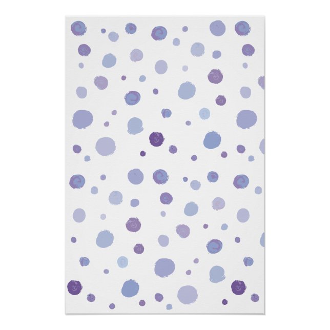 hand painted polka dots poster (Front)