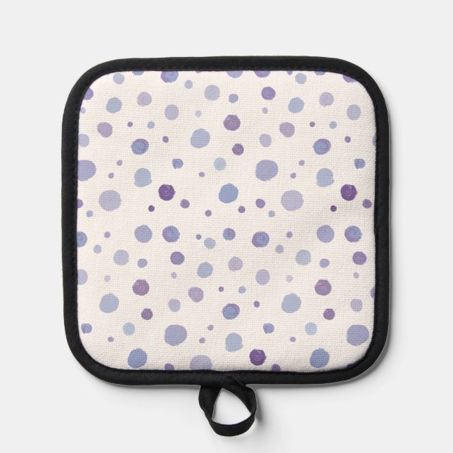 hand painted polka dots pot holder (Front)