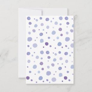hand painted polka dots RSVP card