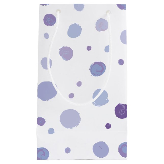 hand painted polka dots small gift bag (Front)