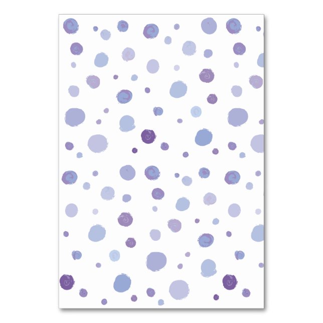 hand painted polka dots table number (Front)