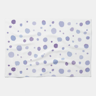 hand painted polka dots tea towel
